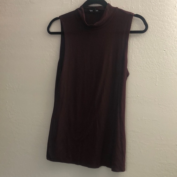 Express Dark purple mock neck tank - Picture 1 of 3